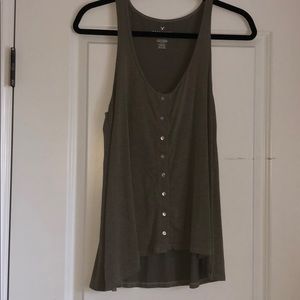 American eagle soft and sexy button down tank